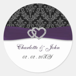 Adesivo Casamento Purple Damask Diamante