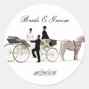 Adesivo Casamento puxado a cavalo elegante feito sob