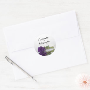Adesivo Casamento Real de Rosa Roxo Espelhado Elegante