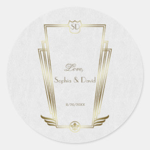 Adesivo Casamento Real Dourado de Deco Monograma