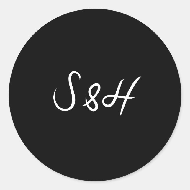 Adesivo Casamento Retro do Boho Branco Negro da Dolce Vita (Frente)