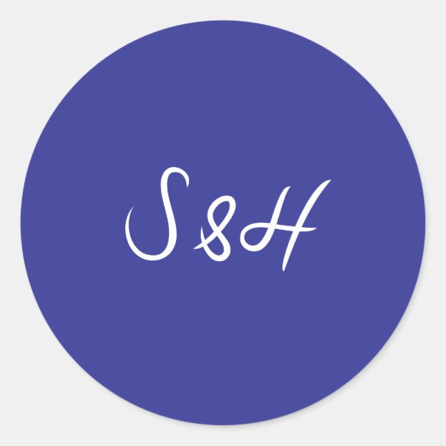 Adesivo Casamento Retro La Dolce Vita Cobalt Blue Boho (Frente)