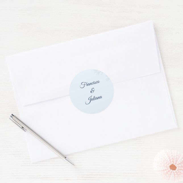 Adesivo Casamento Romântico à Beira-Mar (Envelope)