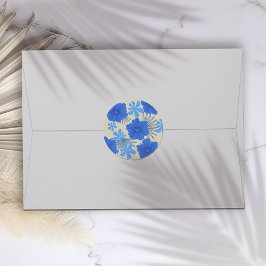 Adesivo Casamento Romântico Azul Floral