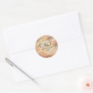Adesivo Casamento Romântico com Aquarela Floral Pérolas Pe
