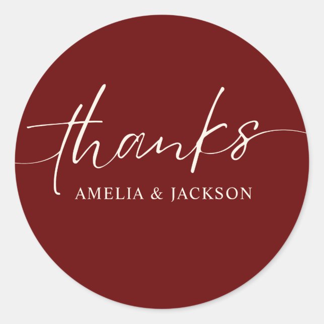 Adesivo Casamento Romântico de cobre vermelho (Frente)