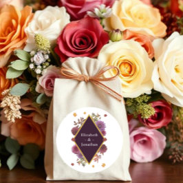 Adesivo Casamento Romântico de Dahlia de outono