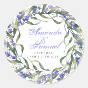 Adesivo Casamento Romântico de Eucalipto & Lavanda