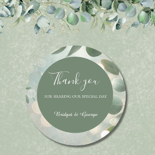 Adesivo Casamento Romântico de Sage Verde Eucalyptus