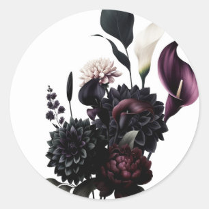 Adesivo Casamento Romântico Floral Branco Sombrio