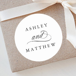 Adesivo Casamento romântico por caligrafia