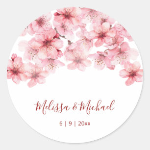 Adesivo Casamento Rosa Branco Flor de Cerejeira