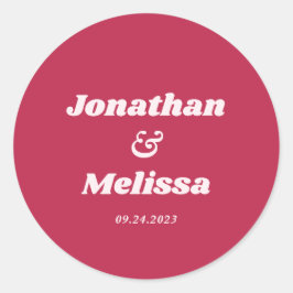 Adesivo Casamento Rosa Brilhante Viva Magenta Magenta Rosa