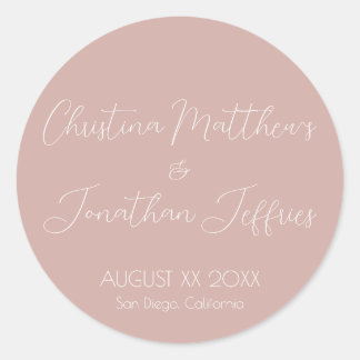 Adesivo Casamento Rosa Dusty Moderno e Elegante