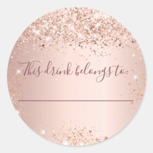 Adesivo Casamento rosa ouro este drink pertence a