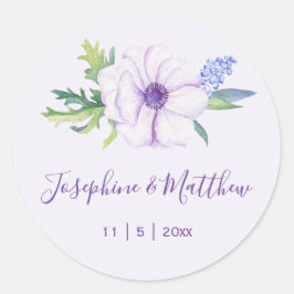 Adesivo Casamento Roxo Anemone Hyacinth Spring