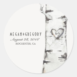 Adesivo Casamento Russo Birch Heart