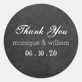 Adesivo Casamento Russo Chalkboard Obrigado
