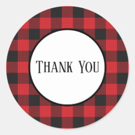 Adesivo Casamento Russo da Xadrez de Buffalo Negro Vermelh