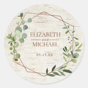 Adesivo Casamento Russo de Eucalyptus Birch De Cobre Geom