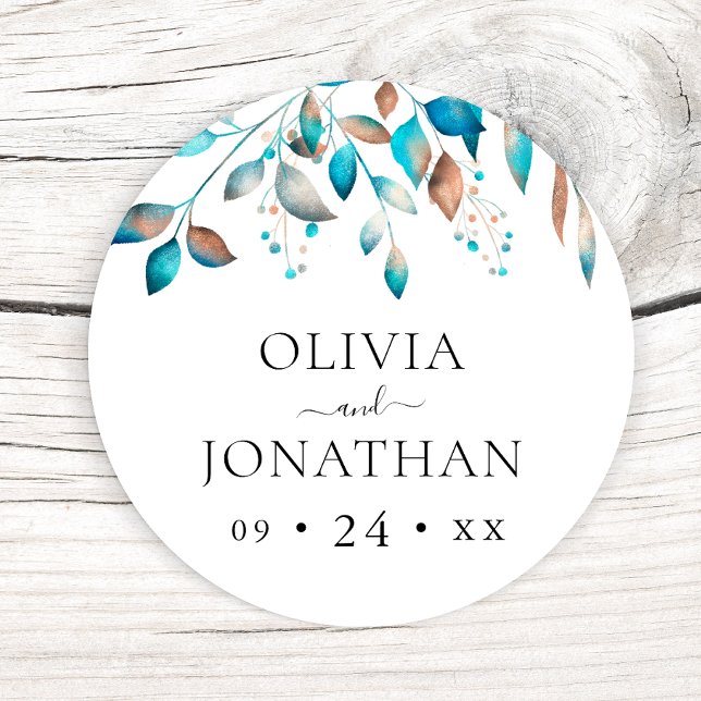 Adesivo Casamento Russo do marinho Moderno Verde (Criador carregado)