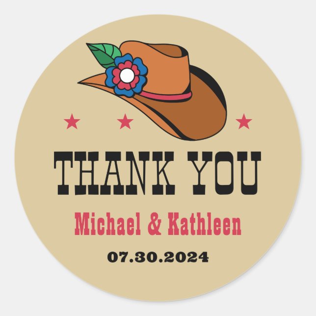 Adesivo Casamento Russo Do País Do Chapéu Floral Ocidental (Frente)