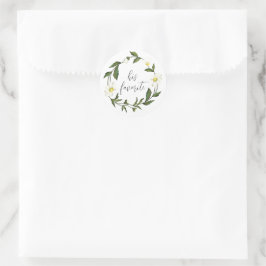 Adesivo Casamento Russo Floral de Margarida Branca