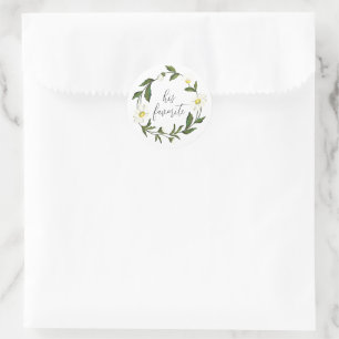 Adesivo Casamento Russo Floral de Margarida Branca