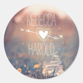Adesivo Casamento Russo Mason Jar Fireflies