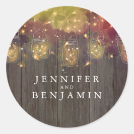 Adesivo Casamento Russo Mason Jar Fireflies