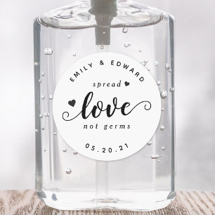 Adesivo Casamento Russo Moderno Favorita Mão Sanitizer
