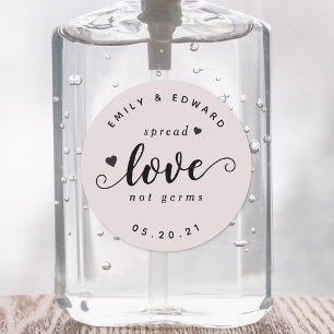 Adesivo Casamento Russo Moderno Favorita Mão Sanitizer