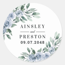 Adesivo Casamento Russo Rosa de Boho Floral Elegante Azul 