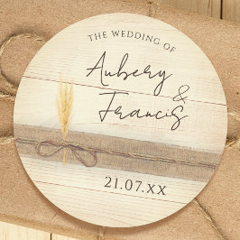 Adesivo Casamento Rustic Boho Burlap Pampass Grass