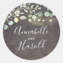 Adesivo Casamento Rustic Country Leafy Greenery