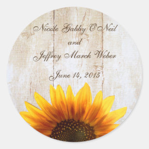 Adesivo Casamento Rustic Country Sunflower