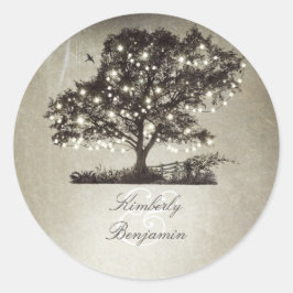 Adesivo Casamento Rustic Countryside Tree and Lights