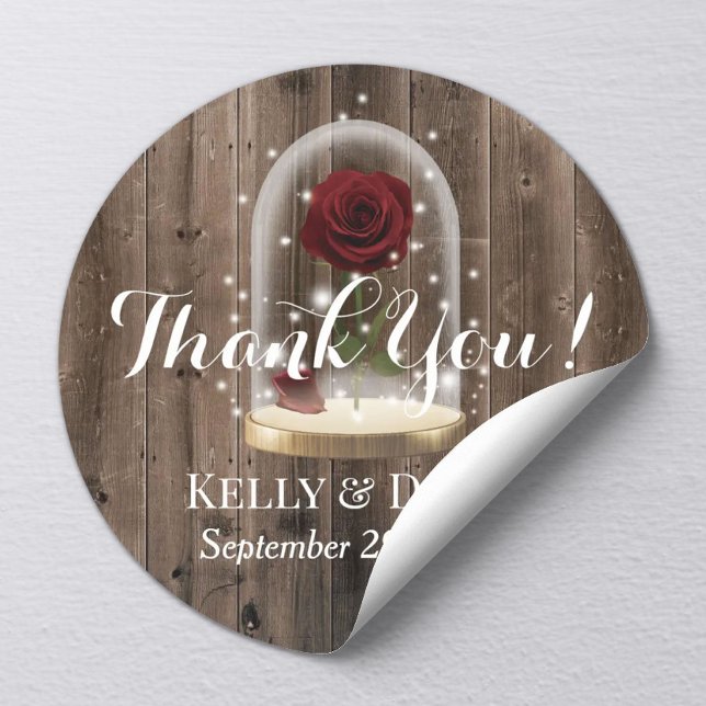 Adesivo Casamento Rustic Fairytale Princess Rosa Dome (Criador carregado)