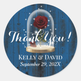 Adesivo Casamento Rustic Fairytale Rosa Glass Dome Marinho