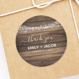 Adesivo Casamento Rustic Farmhouse Obrigado