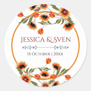 Adesivo Casamento Rustic Floral Escandinávia Inspirado Fol