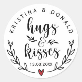 Adesivo Casamento Rustic Hugs & Kisses | CHÁ DE PANELA