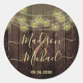 Adesivo Casamento Rustic Mason Jar Lantern