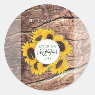 Adesivo Casamento Rustic Sunflower