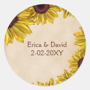 Adesivo Casamento Rustic Sunflower