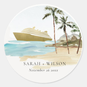 Adesivo Casamento Rustic Tropical Seascape Beach Cruise Pa