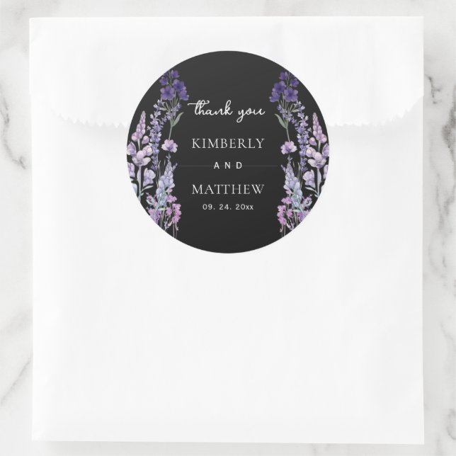Adesivo Casamento Rústico de Flores Silvestres Moderno e E (Bolsa)