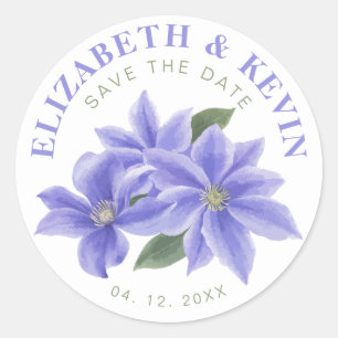 Adesivo Casamento Salve A Data Lavanda Floral Elegante