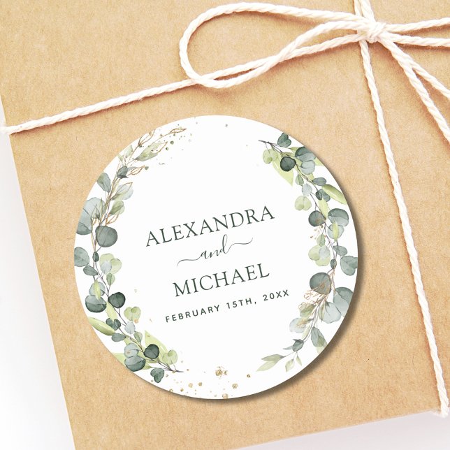 Adesivo Casamento Selo Eucalyptus Greenerent (Criador carregado)