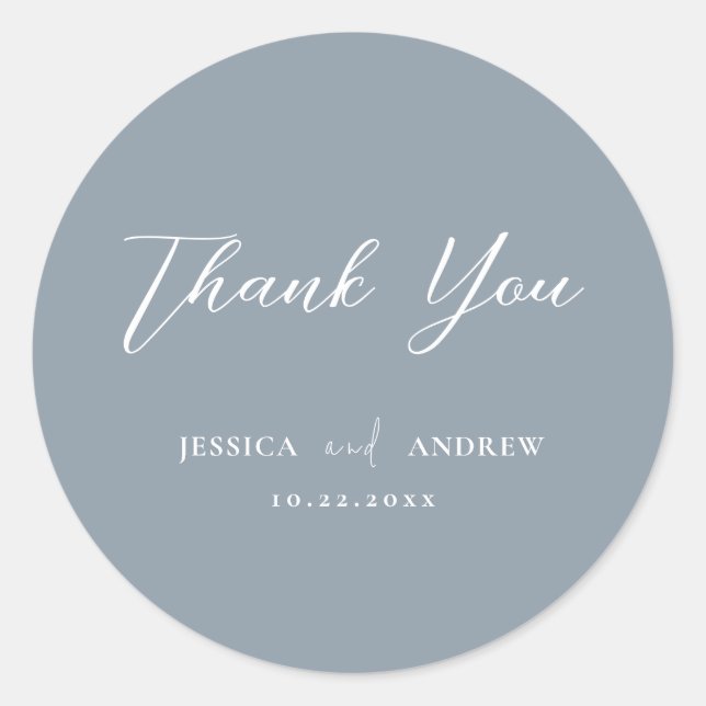 Adesivo Casamento Simples, Azul e Branco, com poeira mínim (Frente)